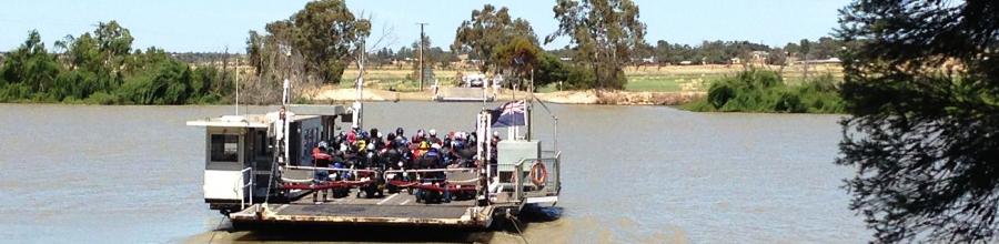Tailem Bend Ferry full of bikes